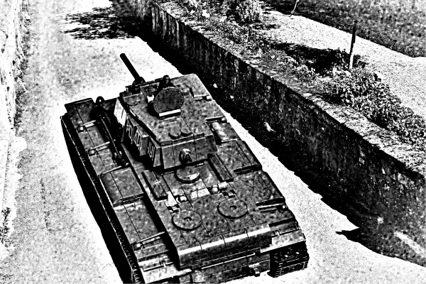 KV-1 en noir et blanc